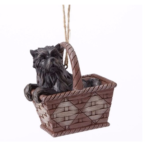 Jim Shore Wizard of Oz Hanging Ornament - Toto In Basket