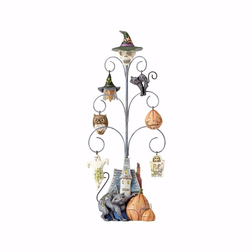 Heartwood Creek Halloween Collection - Halloween Tree With Mini Ornaments - Shrieking Tree