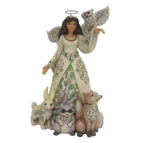 Heartwood Creek Angel Collection - White Woodland Angel Spring Scene - Beauty Abounds