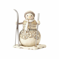 Heartwood Creek White Woodland - Snowman with Skis