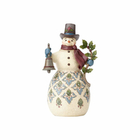 Heartwood Creek Victorian - Snowman With Bell - Bright & Merry