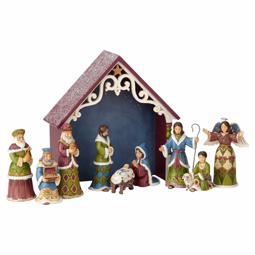 Heartwood Creek Christmas Collection - One Holy Night - Victorian 10pc Mini Nativity