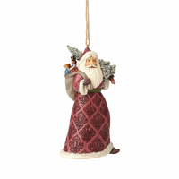 Heartwood Creek Victorian -  Santa with Tree Hanging Ornament