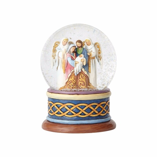 Heartwood Creek Christmas Collection - Nativity Waterball - Behold The Good News Of Great Joy