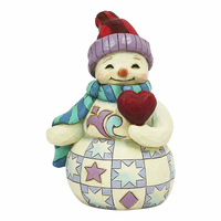 Heartwood Creek Snowman Collection - Mini Snowman with Heart