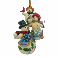 Heartwood Creek Classic - Stacked Snowman Family Hanging Ornament