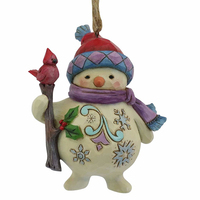 Heartwood Creek Classic - Snowman with Cardinal Hanging Ornament