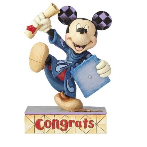 Jim Shore Disney Traditions - Mickey Mouse Graduation Congrats! Figurine