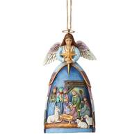 Jim Shore Heartwood Creek - Angel with Nativity Hanging Ornament