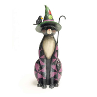 Jim Shore Heartwood Creek Halloween - Black Cat Witch Statue