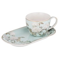Ashdene Elegant Rose - Mug & Plate Set - Mint