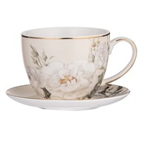 Ashdene Elegant Rose - Cup & Saucer - Cream