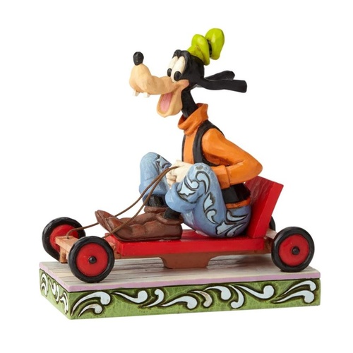 Jim Shore Disney Traditions - Soap Box Derby Goofy Figurine