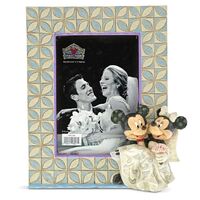 PRE PRODUCTION SAMPLE - Jim Shore Disney Traditions - Mickey and Minnie Mouse Wedding Photo Frame