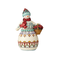 Jim Shore Heartwood Creek Winter Wonderland - Snowman with Basket