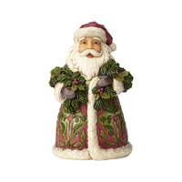 Jim Shore Heartwood Creek Victorian - Santa with Garland Pint Sized