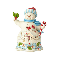 Heartwood Creek Classic - Pint Size Snowman with Candycane - Candy, Holly and Feeling so Jolly