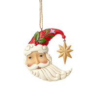 Jim Shore Heartwood Creek - Crescent Moon Santa Hanging Ornament