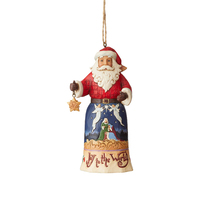 Heartwood Creek Classic - Joy to the World Santa Hanging Ornament