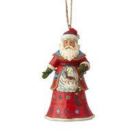 Jim Shore Heartwood Creek - Lapland Santa with Bells Hanging Ornament