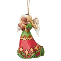 Jim Shore Heartwood Creek - Angel Holding Puppy Hanging Ornament