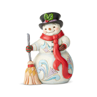 Heartwood Creek Classic - Snowman with Broom & Scarf