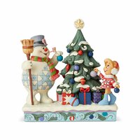 Frosty the Snowman by Jim Shore - Frosty And Karen Decorating Tree