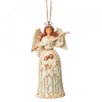 PRE PRODUCTION SAMPLE - Jim Shore Heartwood Creek White Woodland - Nativity Angel Hanging Ornament