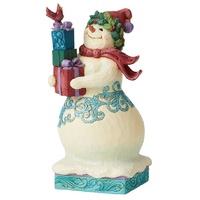 Jim Shore Heartwood Creek Winter Wonderland - Snowman with Gifts