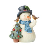 Heartwood Creek Classic - Pint Size Snowman With Birdhouse