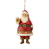 Jim Shore Heartwood Creek - Craft Beer Santa Hanging Ornament