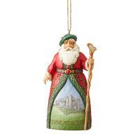 Jim Shore Heartwood Creek Christmas Around The World - Irish Santa Hanging Ornament