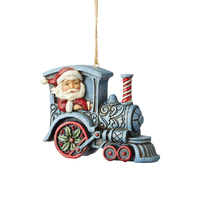 PRE PRODUCTION SAMPLE - Jim Shore Heartwood Creek - Santa In Train Engine Hanging Ornament