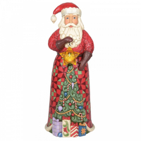 Jim Shore Heartwood Creek - Santa Statue With Lit Star 50cm