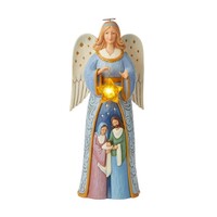 Jim Shore Heartwood Creek - Angel Statue with Nativity