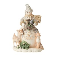 Heartwood Creek White Woodland - Snowman Statue