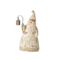 Jim Shore Heartwood Creek White Woodland - Santa with Lantern