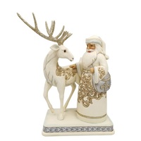 Jim Shore Heartwood Creek Holiday Lustre - Santa with Reindeer