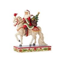 Jim Shore Heartwood Creek - Santa Riding White Horse