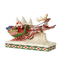 Jim Shore Heartwood Creek - Santa on Sleign with Reindeer