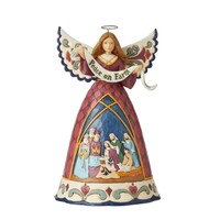 Jim Shore Heartwood Creek - Nativity Angel with Peace Banner