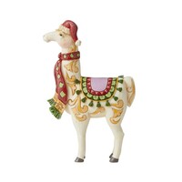 PRE PRODUCTION SAMPLE - Jim Shore Heartwood Creek - Nativity Llama With Scarf Pint Sized