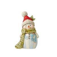 Jim Shore Heartwood Creek - Snowman With Pom Pom Mini Figurine