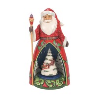 Jim Shore Heartwood Creek - Santa with Lighted Rotating Tree Scene