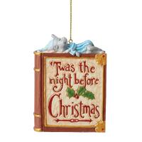 Jim Shore Heartwood Creek Twas The night - Book with Mouse Hanging Ornament