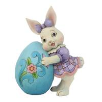 Jim Shore Heartwood Creek - Easter Collection - Pint Sized Girl Bunny with Egg