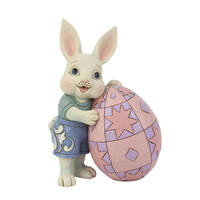 Jim Shore Heartwood Creek Easter - Boy Bunny with Egg Pint Sized 