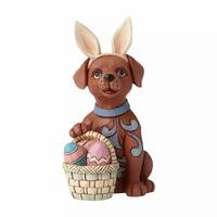 Jim Shore Heartwood Creek Easter - Dog with Bunny Ears Pint Sized