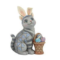 Jim Shore Heartwood Creek Easter - Cat with Bunny Ears Pint Sized