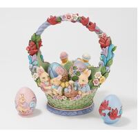 Jim Shore Heartwood Creek Easter - Easter Basket with Eggs